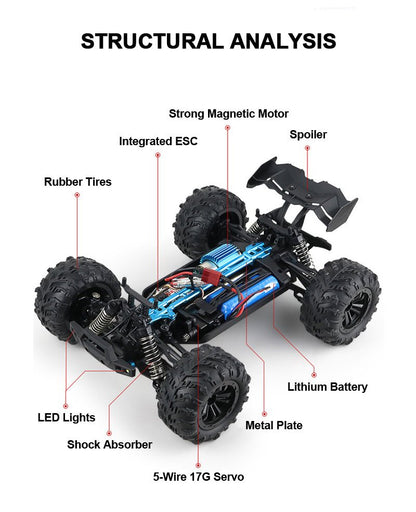 Remote Control Racing Buggy Monster Truck Dual Batteries 31 MPH