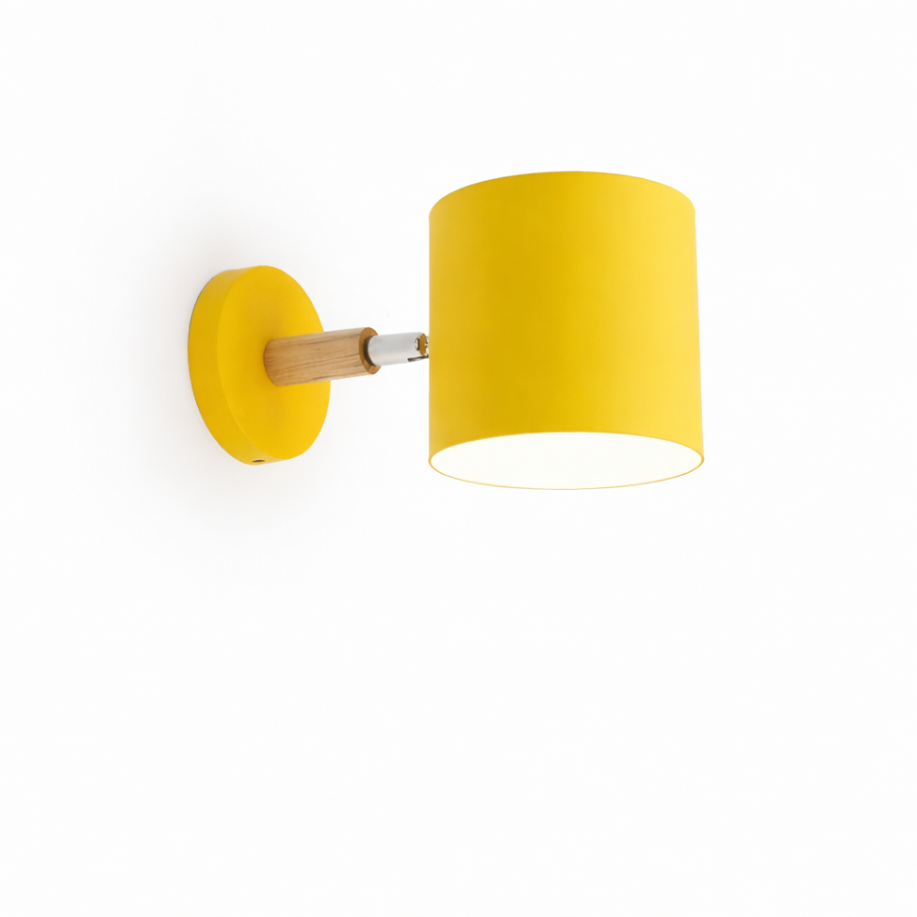 Pastel Nordic Wall Lamp with Fabric Shade