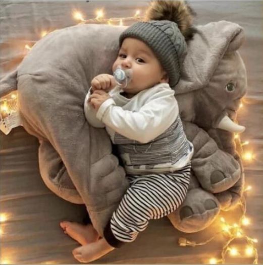 Elephant Baby Pillow Cuddle Soft Comfortable