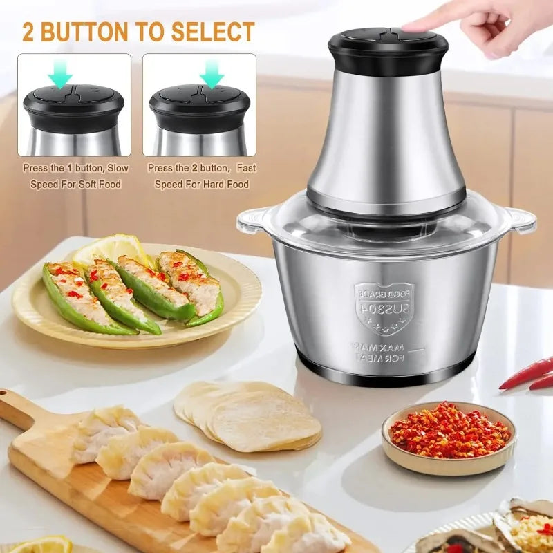 Electric Meat and Vegetable Grinder with Chopper 2L Capacity