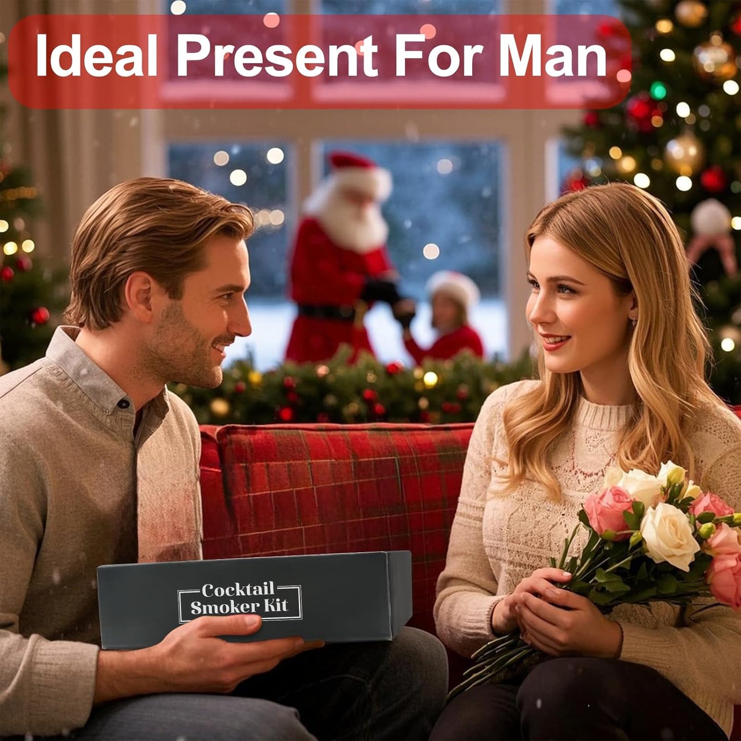 Electric Whiskey Smoker Kit with Built-in Lighter and Wood Chips