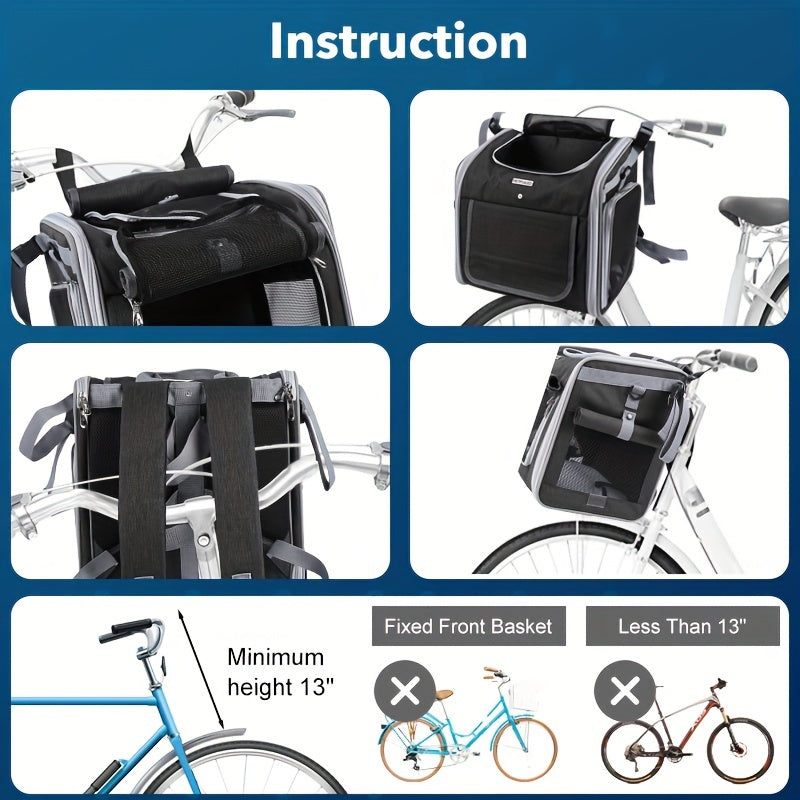 Expandable Pet Bike Basket