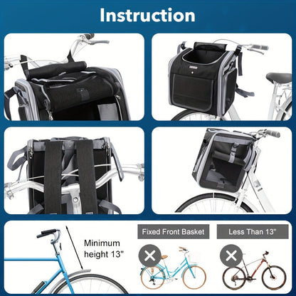 Expandable Pet Bike Basket