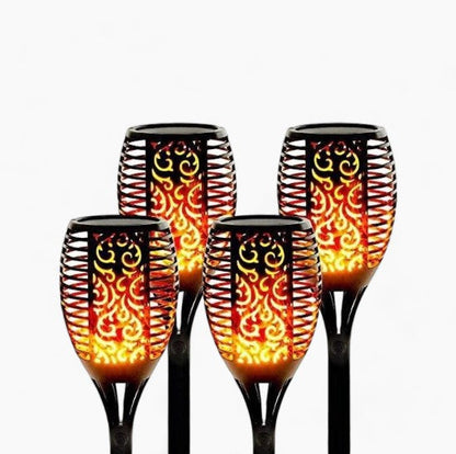 Solar-Powered Waterproof LED Garden Torch for Outdoor Lighting Decor