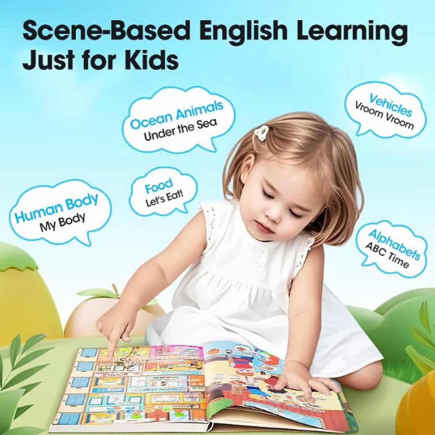 First English Sound Toy, Interactive Alphabet Book, Phonics Learning Game