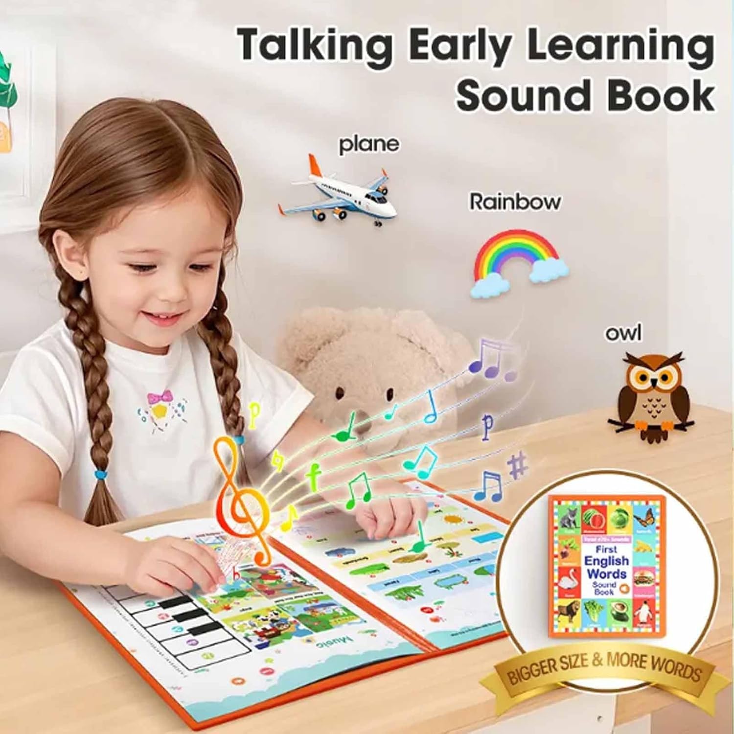 First English Sound Toy, Interactive Alphabet Book, Phonics Learning Game