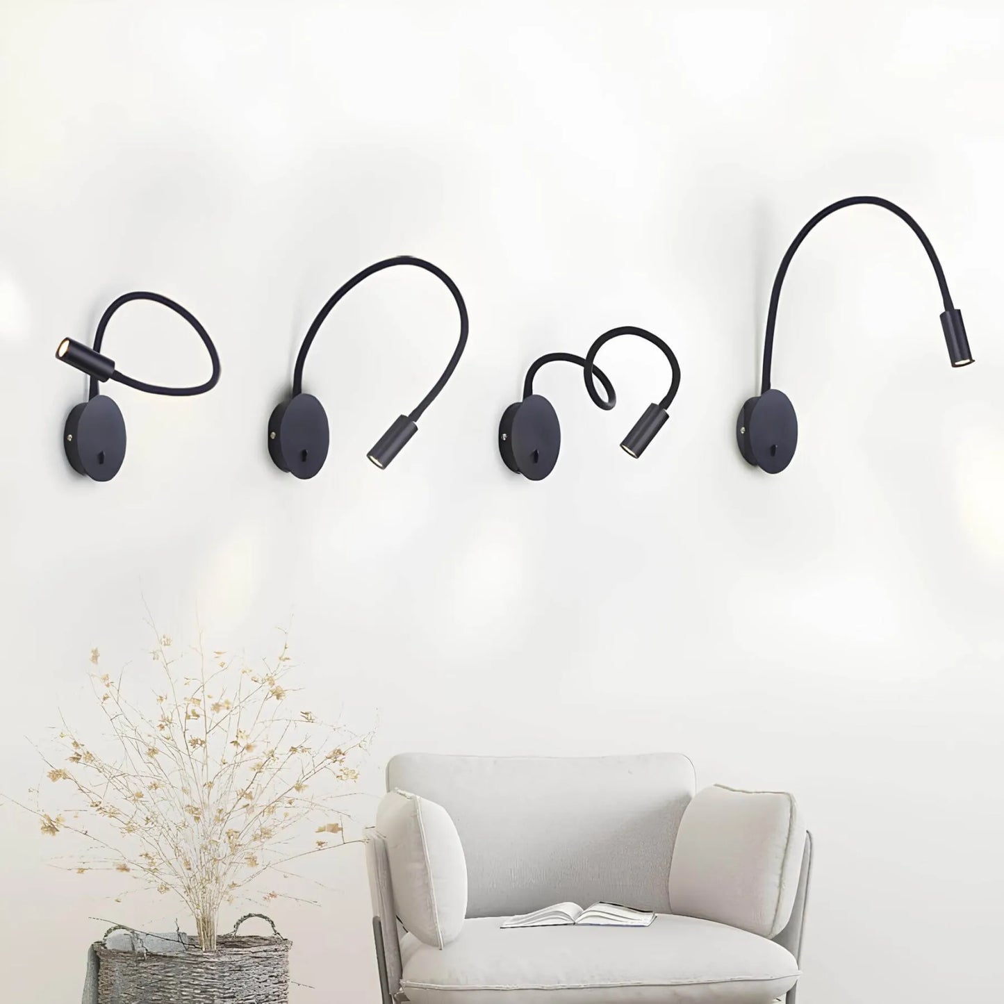 Wall Light Fixture with Flexible Design for Home and Office Use