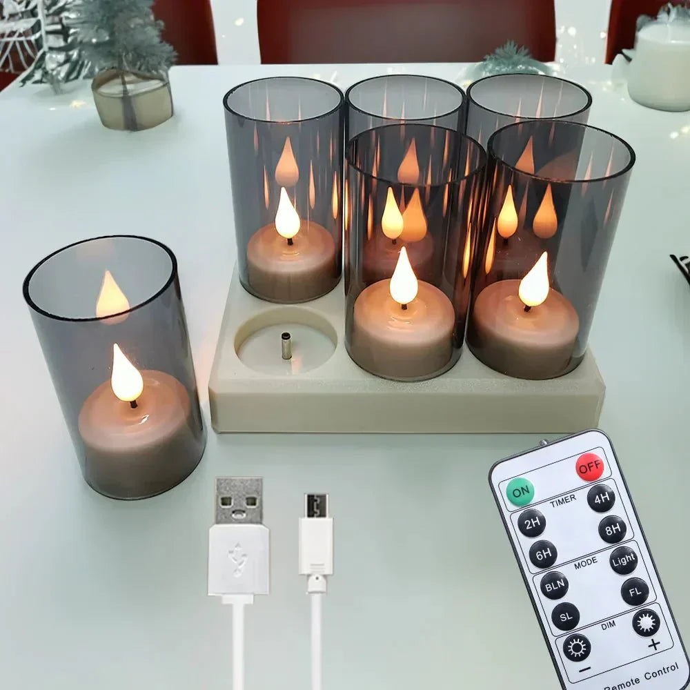 Flameless Flickering Candles for Home Decor and Ambiance Enhancement