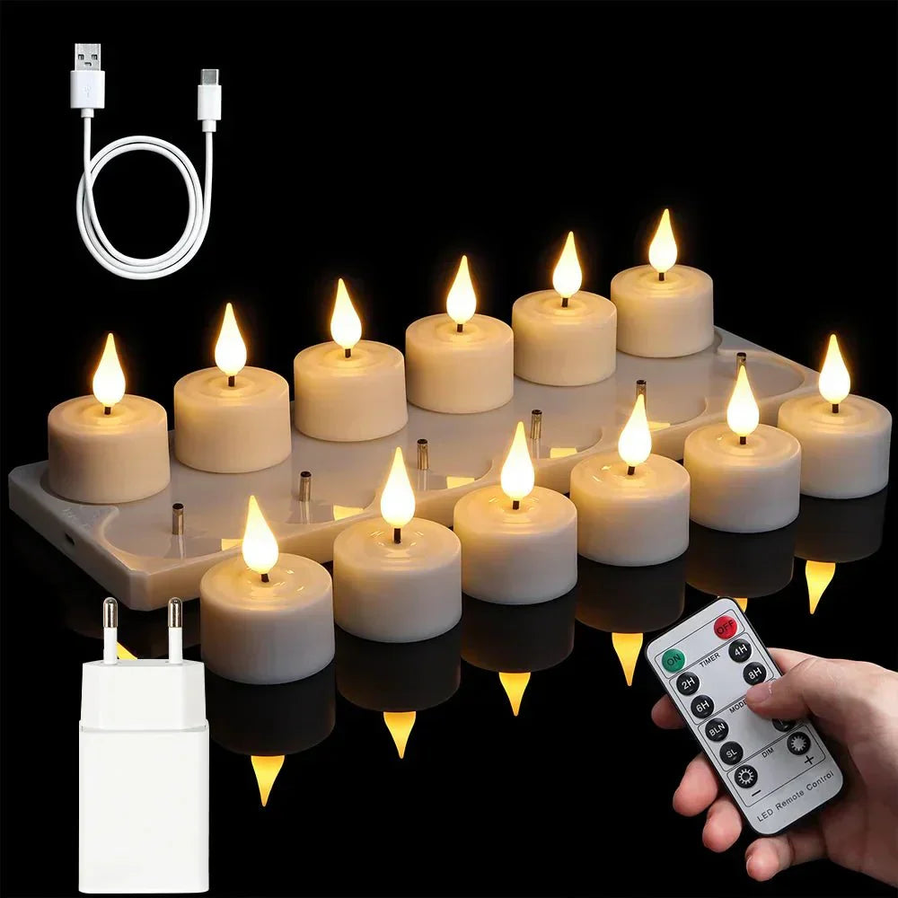 Flameless Flickering Candles for Home Decor and Ambiance Enhancement