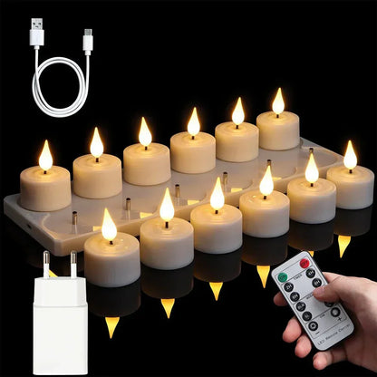 Flameless Flickering Candles for Home Decor and Ambiance Enhancement