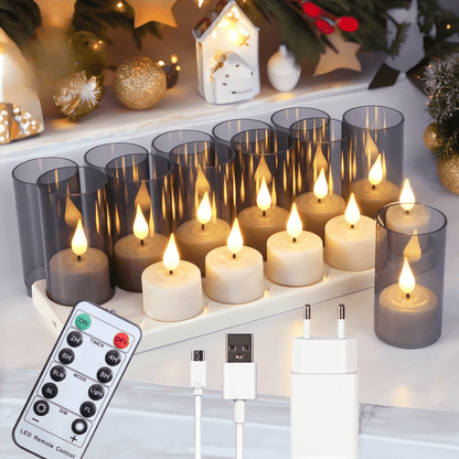 Flameless Flickering Candles for Home Decor and Ambiance Enhancement