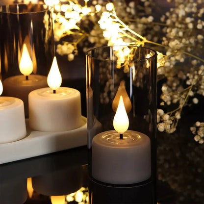 Flameless Flickering Candles for Home Decor and Ambiance Enhancement