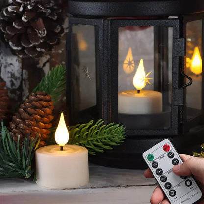 Flameless Flickering Candles for Home Decor and Ambiance Enhancement