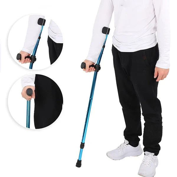 Foldable, Adjustable Crutch