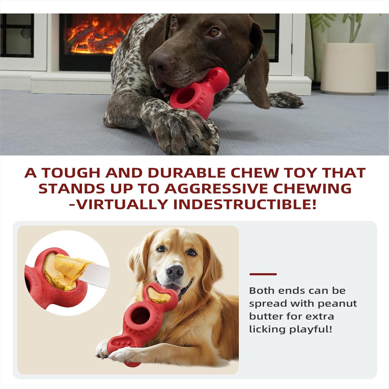 Frozen Dog Treat Dispensing Chew Toy with Molds