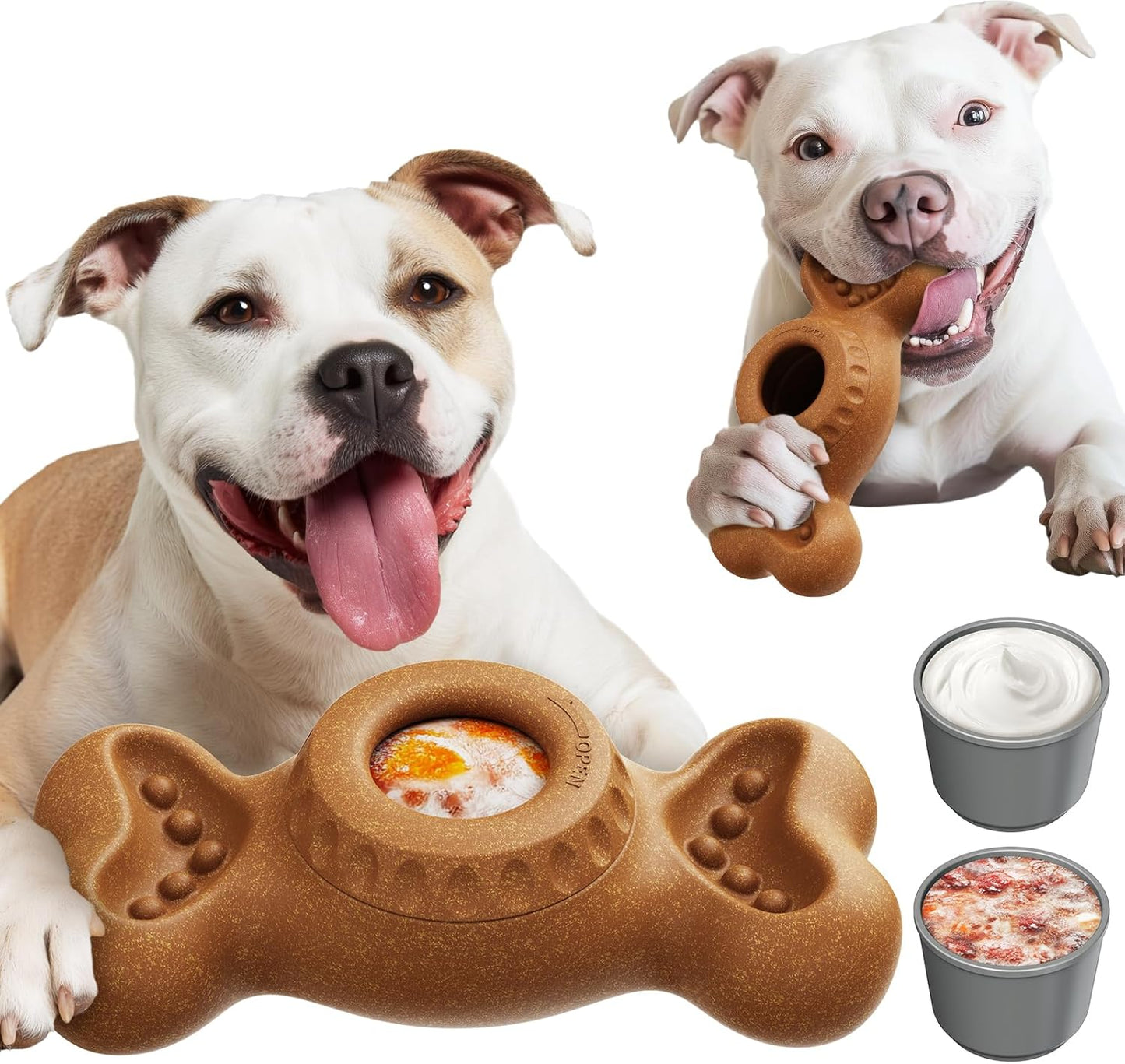 Frozen Dog Treat Dispensing Chew Toy with Molds