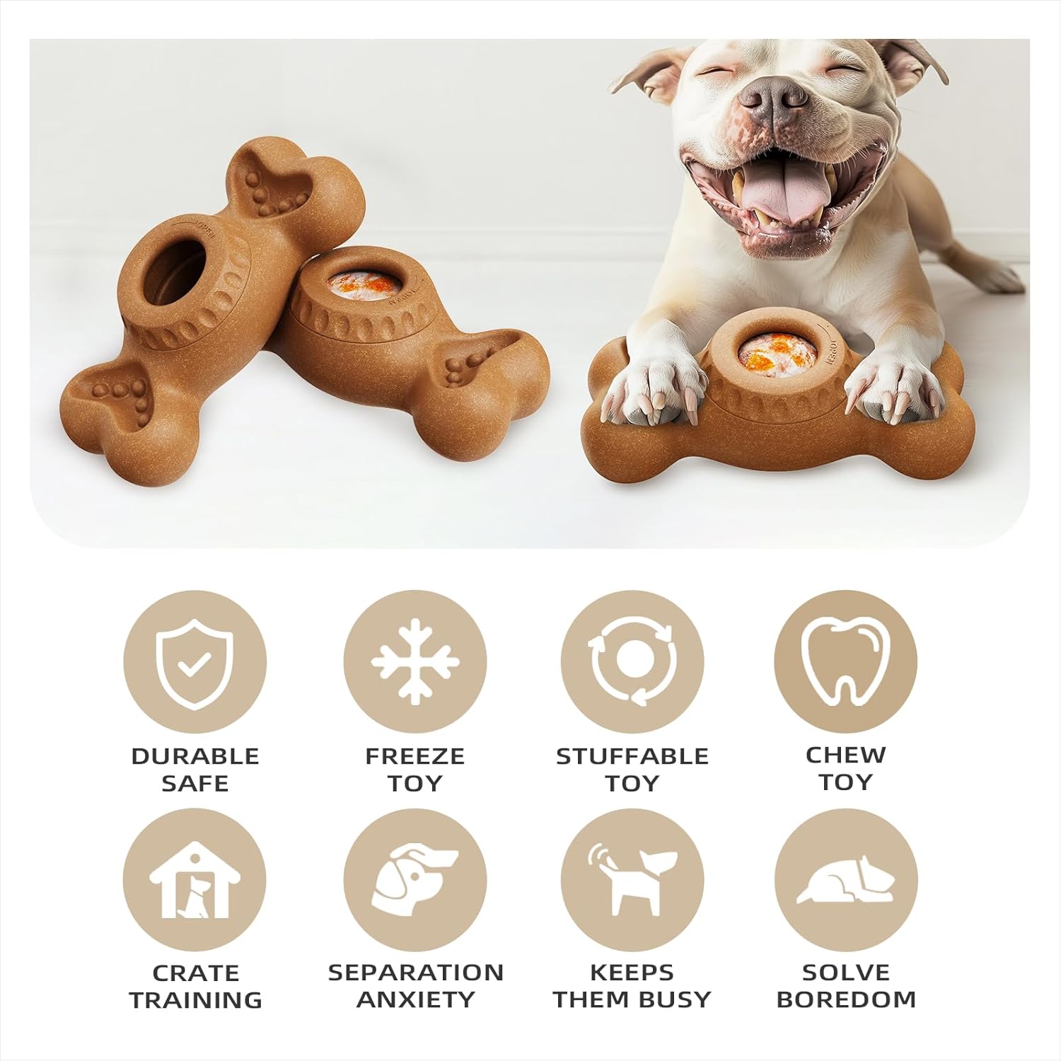 Frozen Dog Treat Dispensing Chew Toy with Molds