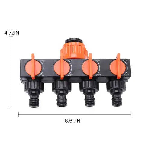 Garden Hose Splitter 4 Way Connector