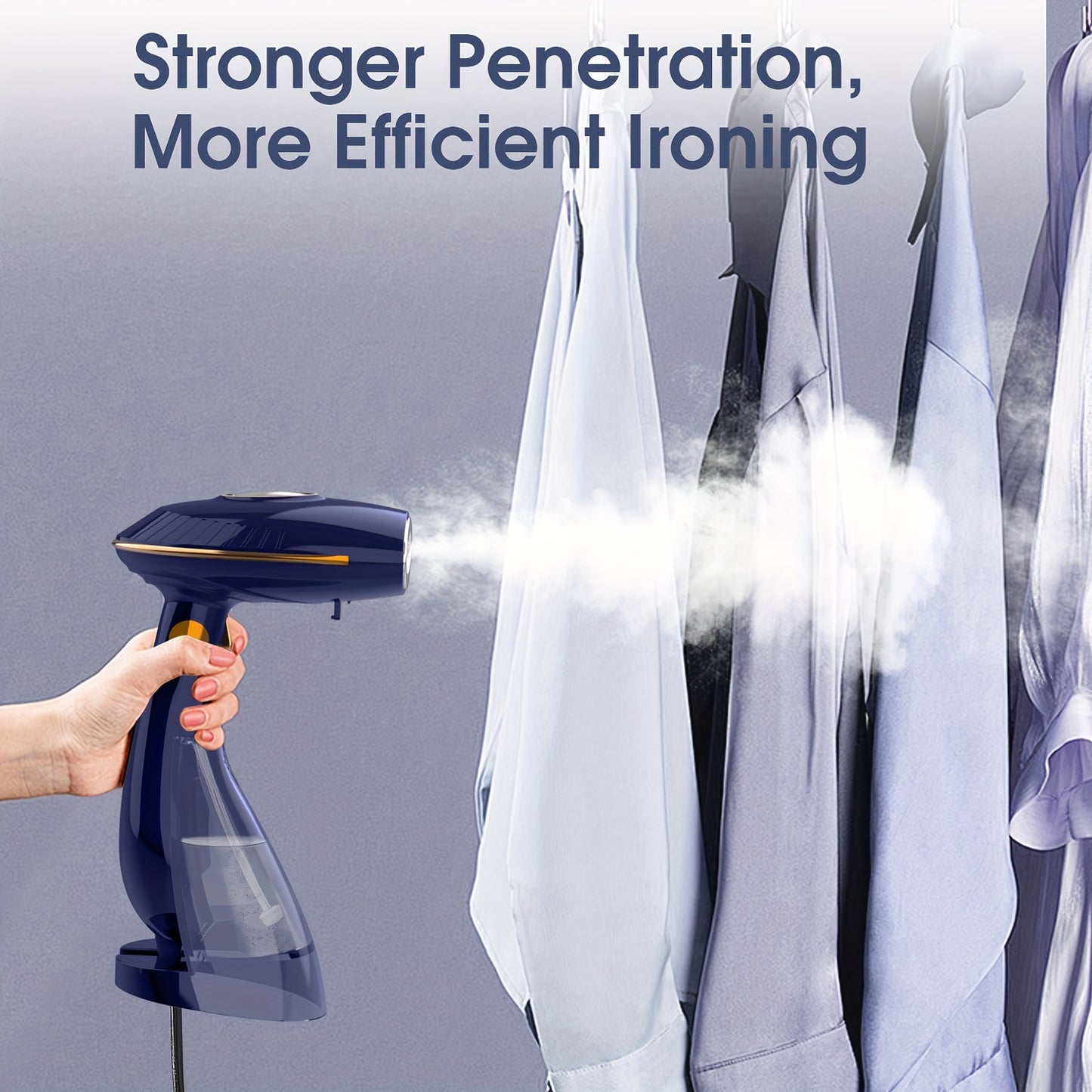 Garment Steamer Portable – 1500W Handheld Clothes Steamer for Wrinkle Removal