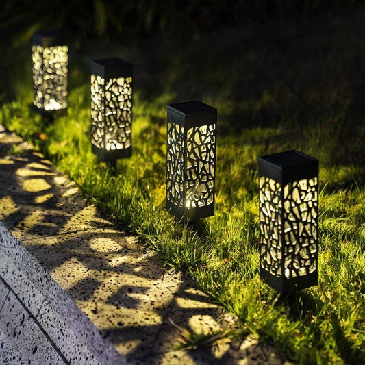 Solar Garden Lamp with Sensor and Waterproof Design for Outdoor Use