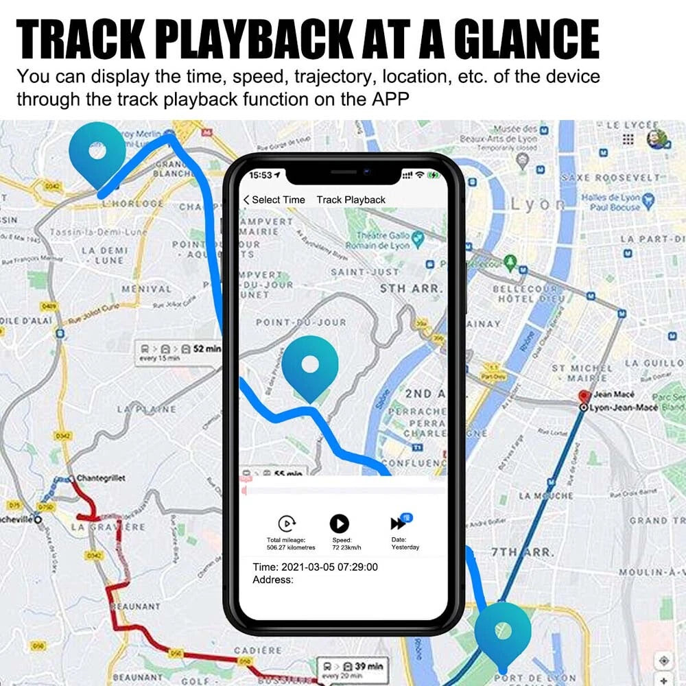 GPS Tracker Device – Magnetic Mini Tracking System for Vehicles