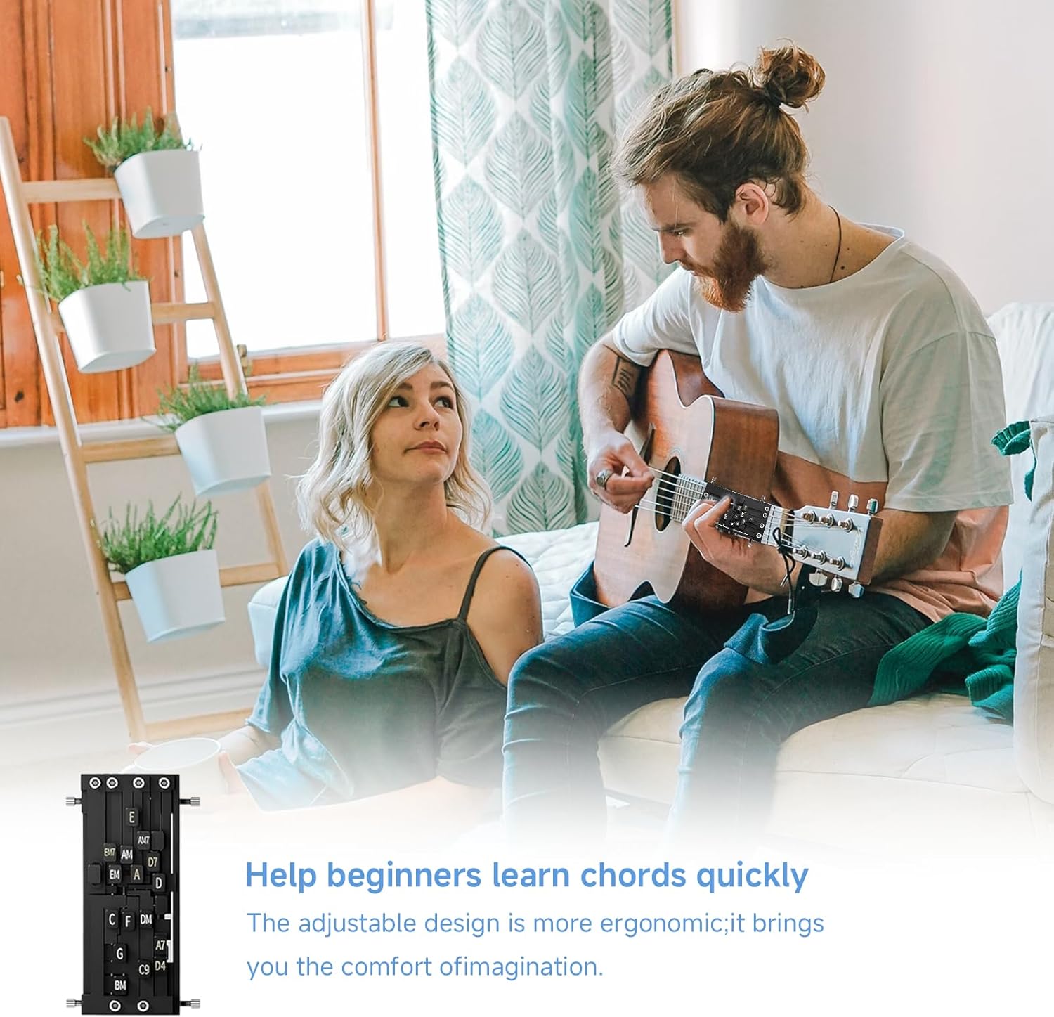 Guitar Chord Trainer for Beginners – Acoustic Guitar Learning Tool with Many Chords