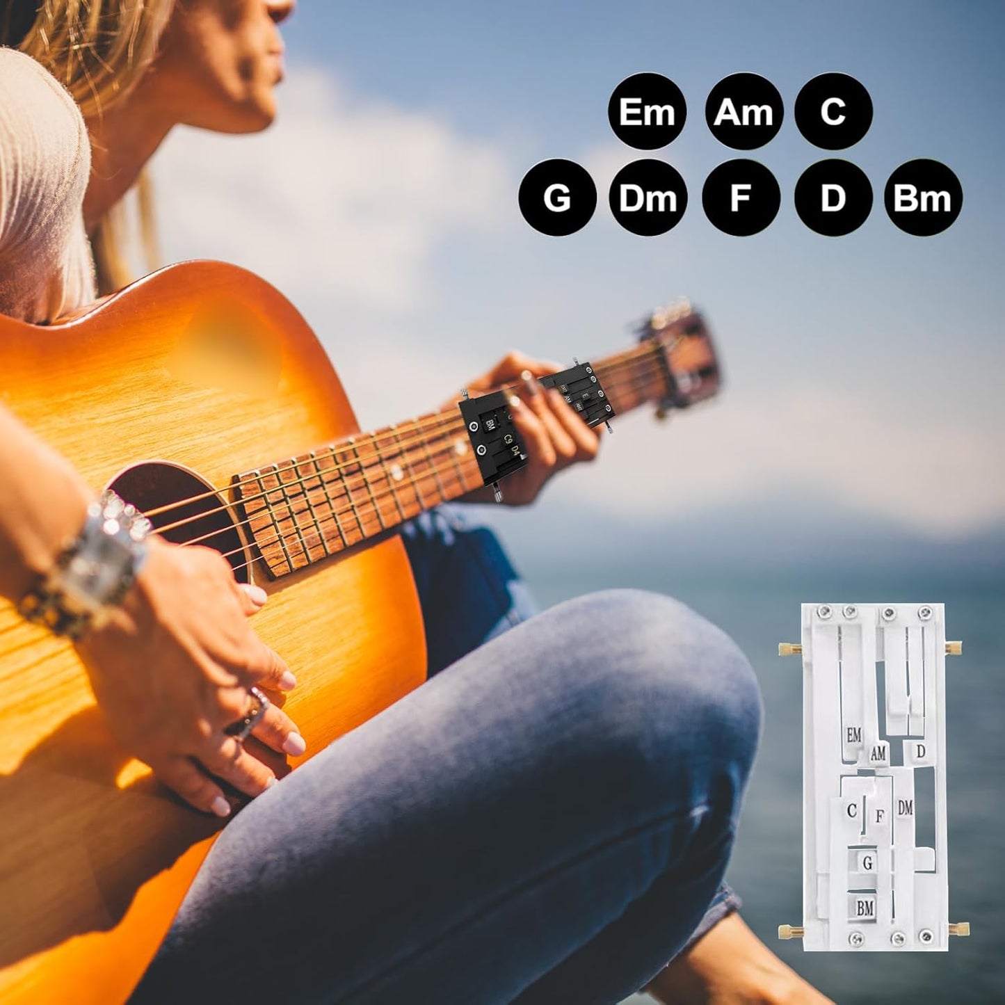 Guitar Chord Trainer for Beginners – Acoustic Guitar Learning Tool with Many Chords