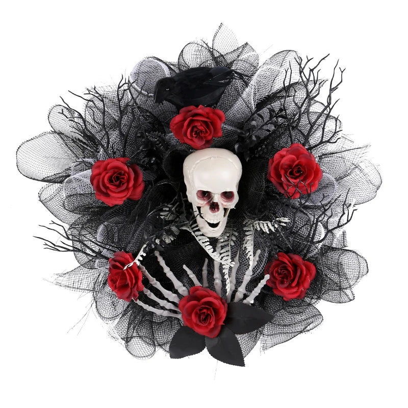 Halloween Garland Skull Wreath