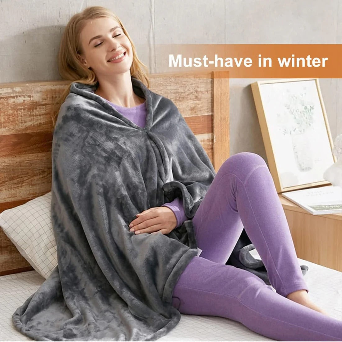 Heated Shawl Blanket Portable Electric Wrap