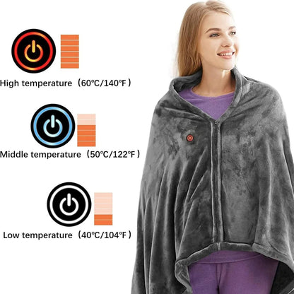 Heated Shawl Blanket Portable Electric Wrap