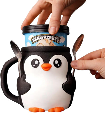 Highland Cow Ice Cream Pint Holder Cooler Container with Handle