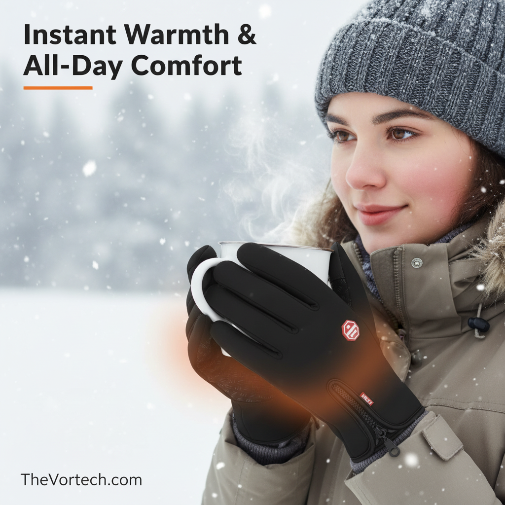 Heated Gloves Waterproof Touchscreen for Men and Women