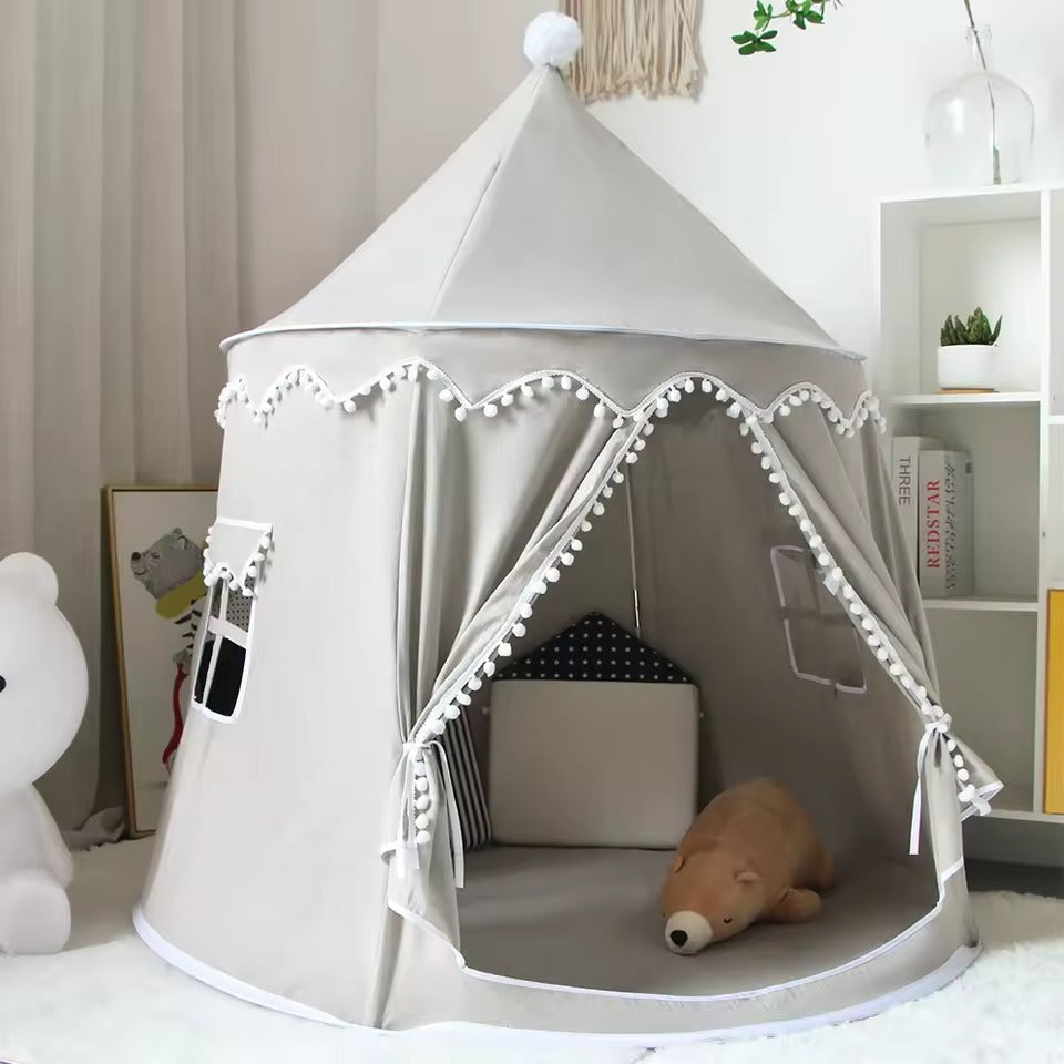 Round Plush Play Tent for Children Indoor Outdoor