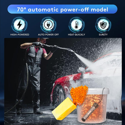 Immersion Water Heater Electric Bucket Heater 2000W with Thermostat