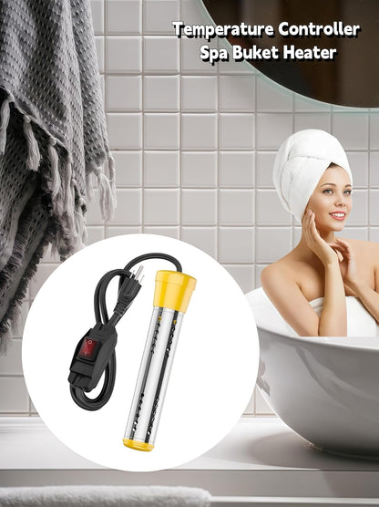 Immersion Water Heater Electric Bucket Heater 2000W with Thermostat