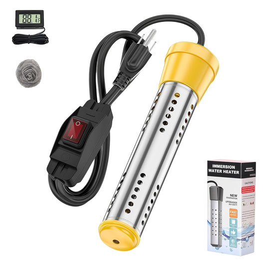 Immersion Water Heater Electric Bucket Heater 2000W with Thermostat