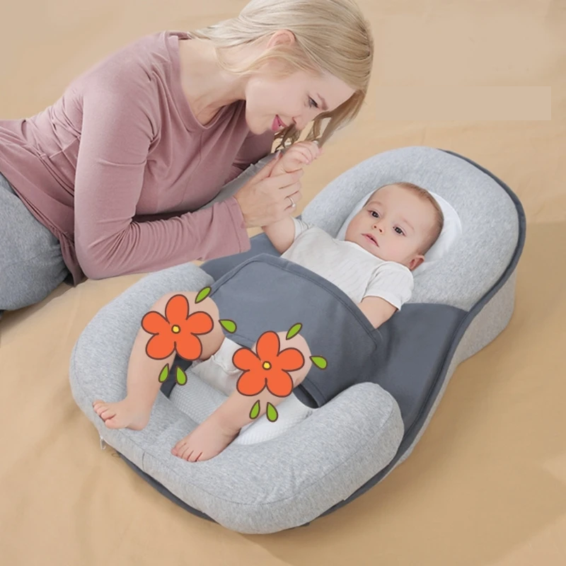 Infant Pillow Anti-Spit Up Inclined Baby Nest Bed Head Cushion