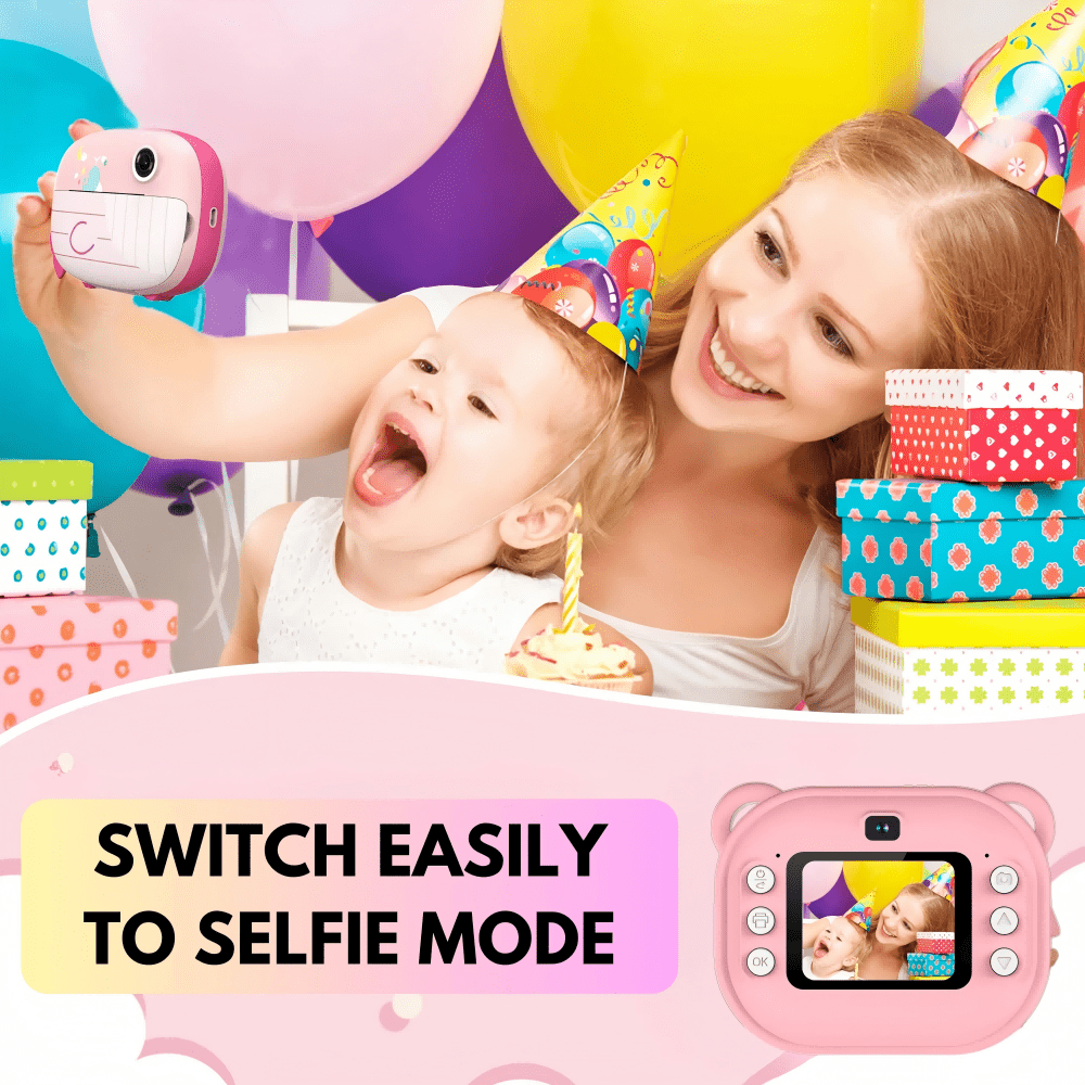 Instant Camera with Printer – Portable Inkless Thermal Photo Printer Compact