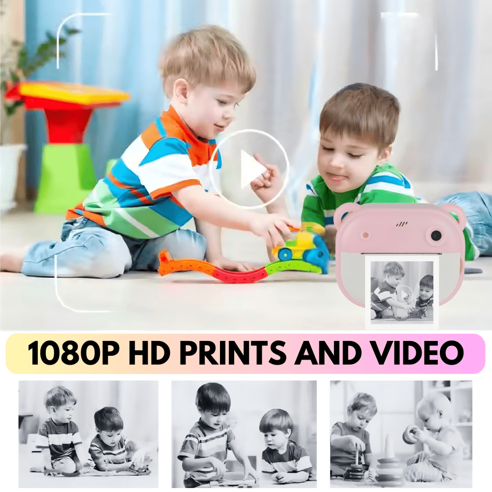 Instant Camera with Printer – Portable Inkless Thermal Photo Printer Compact