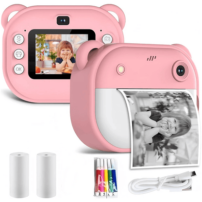 Instant Camera with Printer – Portable Inkless Thermal Photo Printer Compact