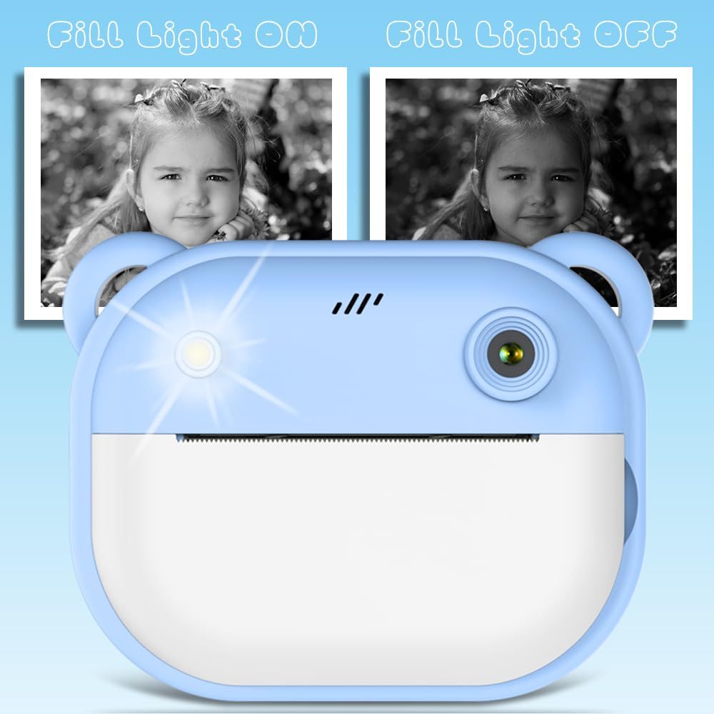 Instant Camera with Printer – Portable Inkless Thermal Photo Printer Compact