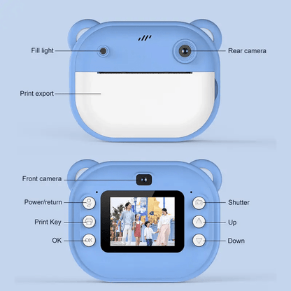 Instant Camera with Printer – Portable Inkless Thermal Photo Printer Compact