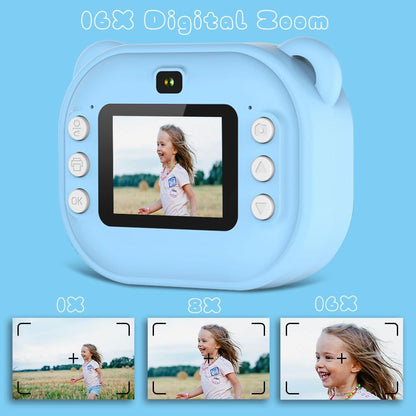Instant Camera with Printer – Portable Inkless Thermal Photo Printer Compact