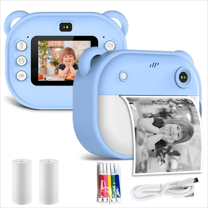 Instant Camera with Printer – Portable Inkless Thermal Photo Printer Compact