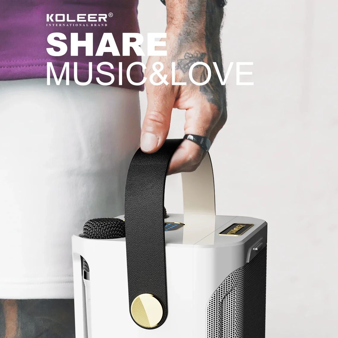 Karaoke Bluetooth Speaker Portable 360 Degree