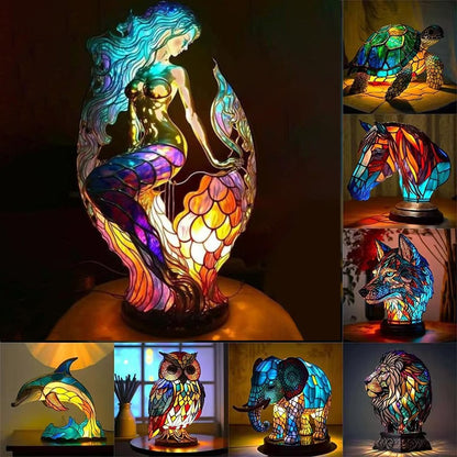 Animal Acrylic Lamp Turtle Owl Lion Mermaid 12 Options