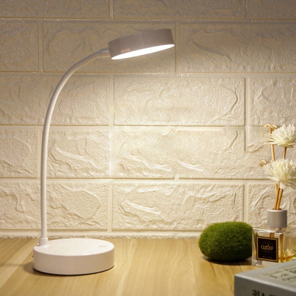 White Table Lamp for Reading - Stylish Home & Office Lighting Solution