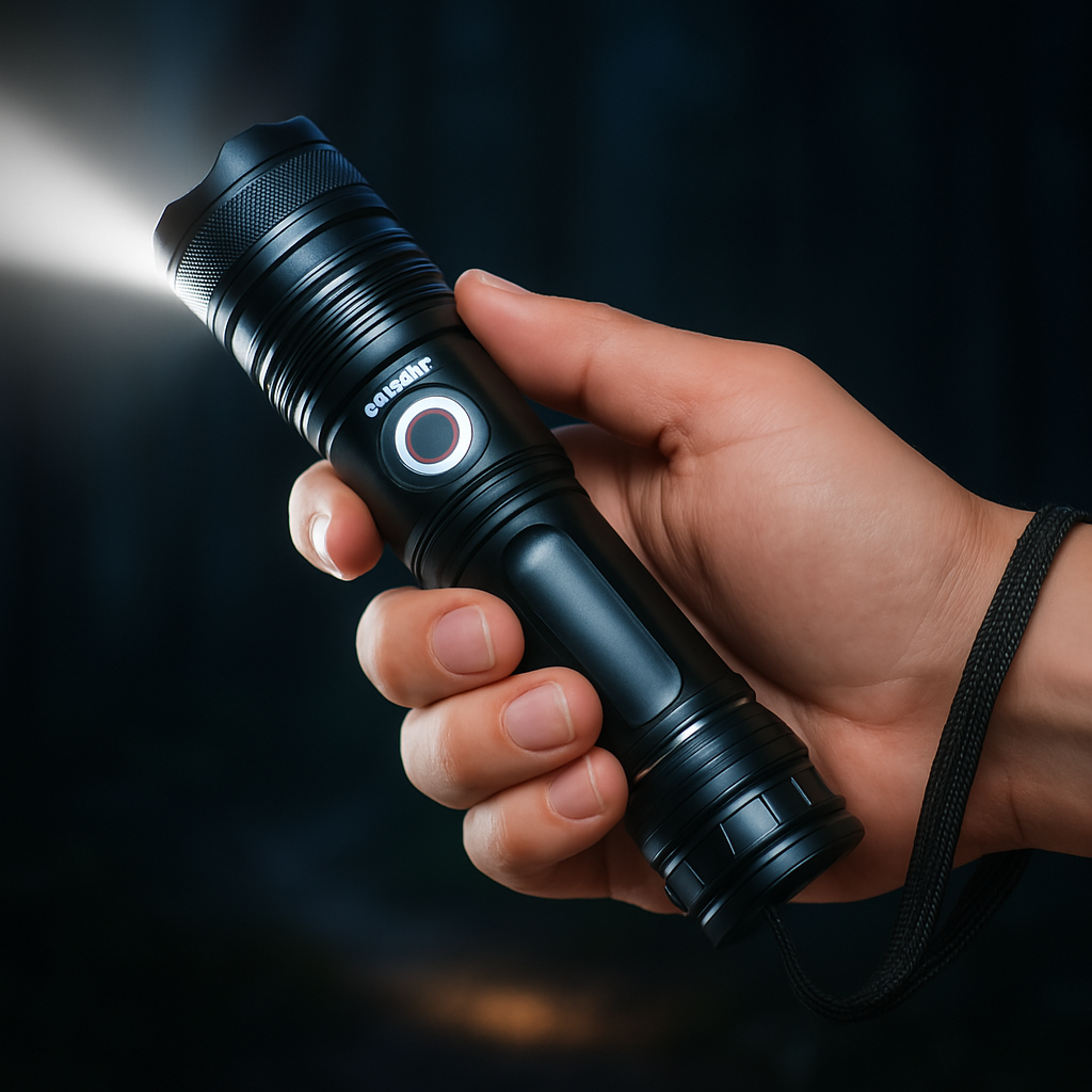 LED Rechargeable Flashlight Zoom Torch Aluminium