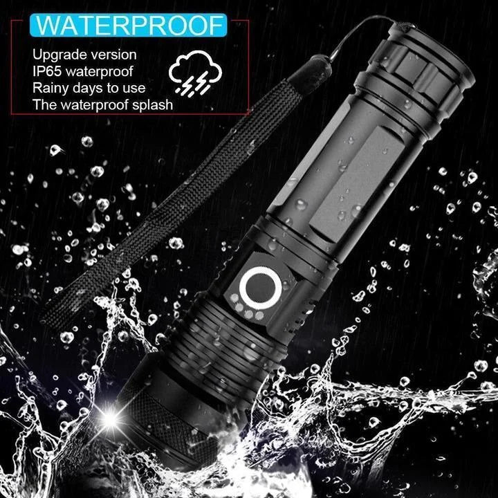 LED Rechargeable Flashlight Zoom Torch Aluminium