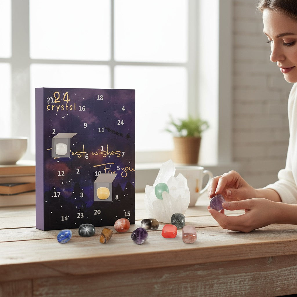 Stones Crystals Advent Calendar 2025 Christmas Gift - 24 Days